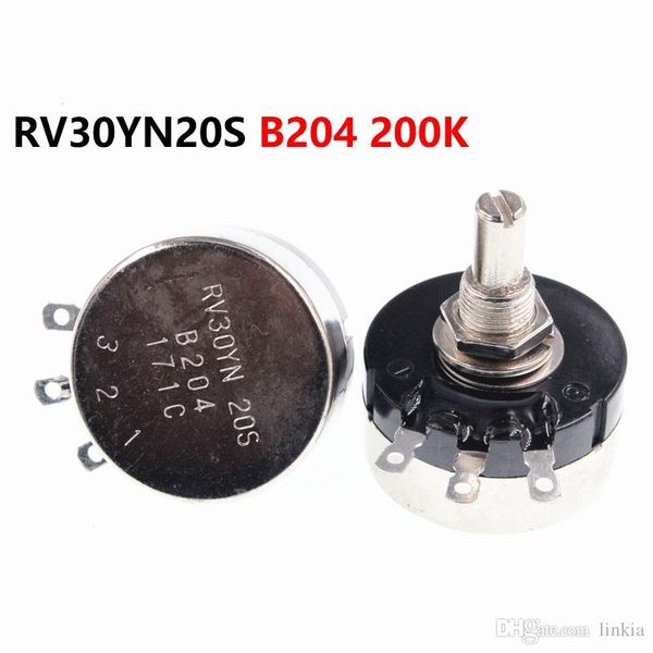 

single turn carbon film potentiometer rv30yn20s b204 200k 3w adjustable resistor