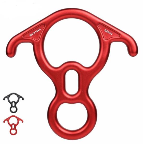 

rock climbing descender ox horn 8 descender ring downhill eight ring with bent-ear rappelling gear belay device equipment