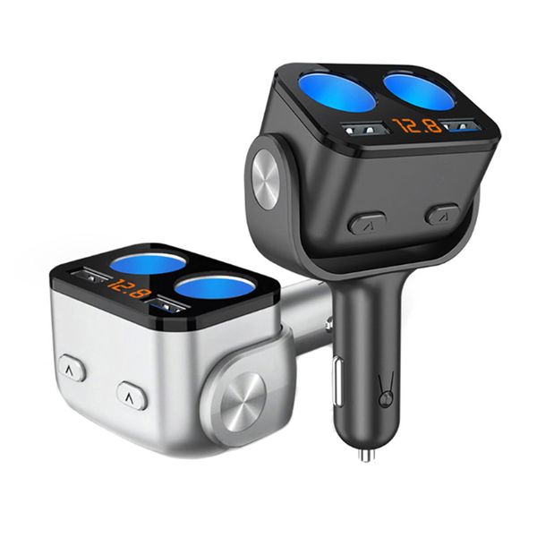 

universal 1pc 5v multi dual usb car cigarette socket 2 way lighter splitter charger 2 on/off led indicator switch