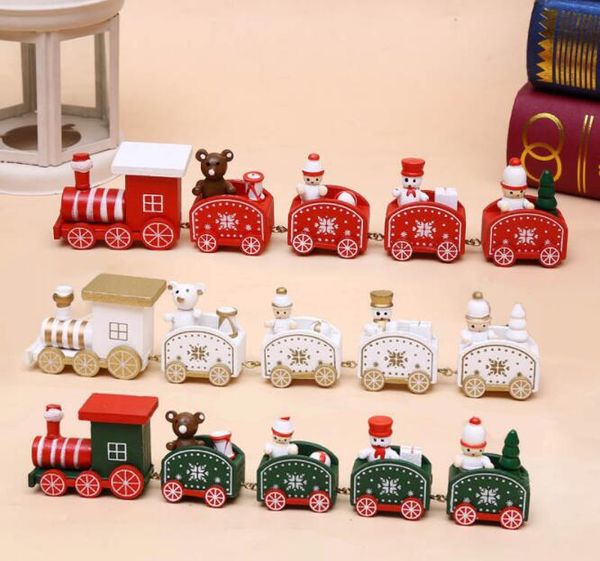 

1 pcs christmas decoration for home little train popular wooden train decor christmas ornaments new year supplies ing