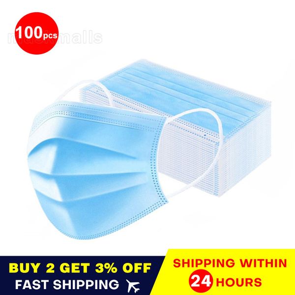 

three-layer protective earloop mask profession high-quality disposable face mouth masks anti-pollution mask anti-dust mask