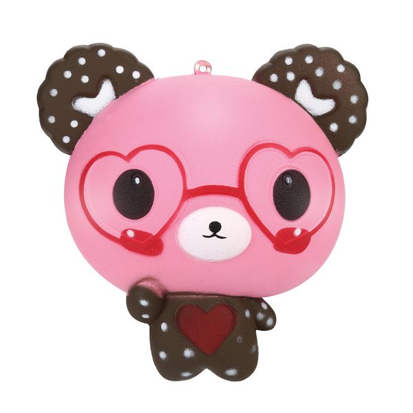 

cartoon glasses bear squishies slow rising squeeze toys stress reliever toy antistress novelty fun toys gift for children #a