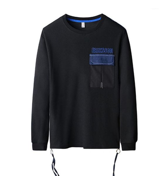 

sweatshirts spring long sleeve o neck men with zipper casual male clothes hiphop designer mens, Black