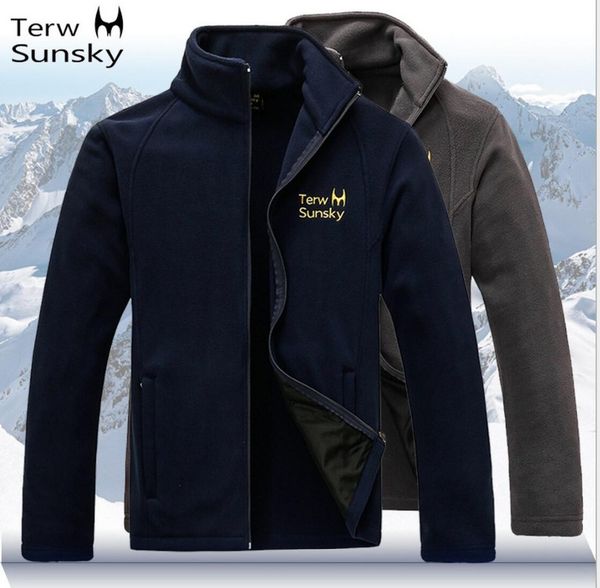 

new men's spring autumn outdoor hiking treking riding thin sports outerwear fleece warm, windproof fashion jackets ing, Blue;black