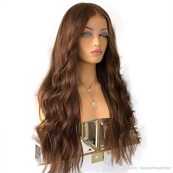 

13x6 peruvian wavy brown remy human hair full lace wigs for black women body wave 360 lace frontal human hair wigs for women