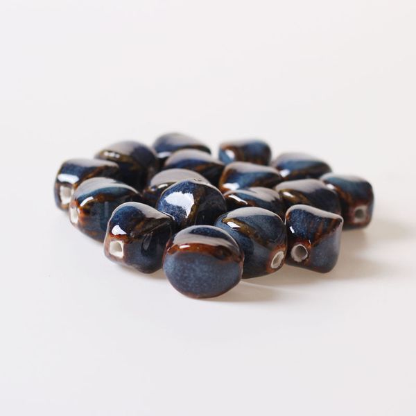 

missxiang 10pcs diy handmade jewelry accessories black kiln change ceramic beads bracelet necklace woven material kids jewelry