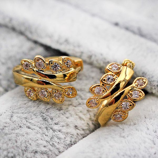 

2019 new statement luxury jewelry women hoop earrings vintage elegant zircon circle hoops earrings wedding gift obs1895, Golden;silver