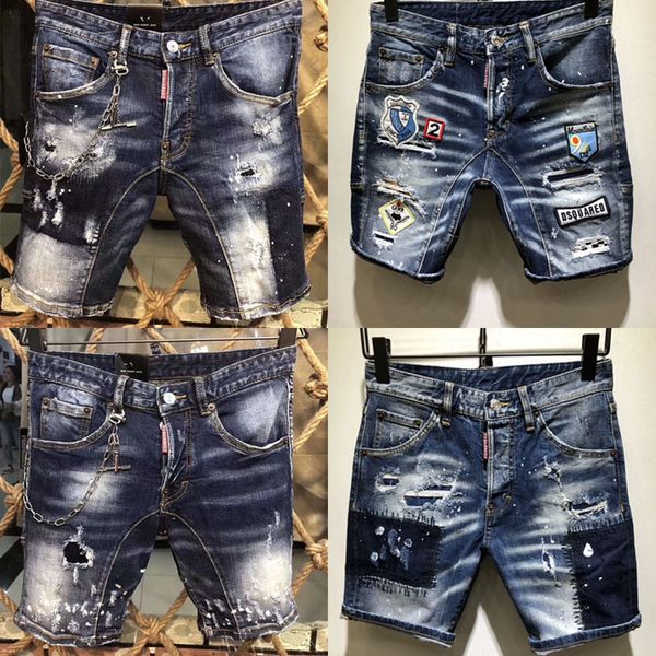 

Shredded pant de igner di tre ed ripped men jean motorcycle biker jean cau al hole denim hort pant treetwear jean