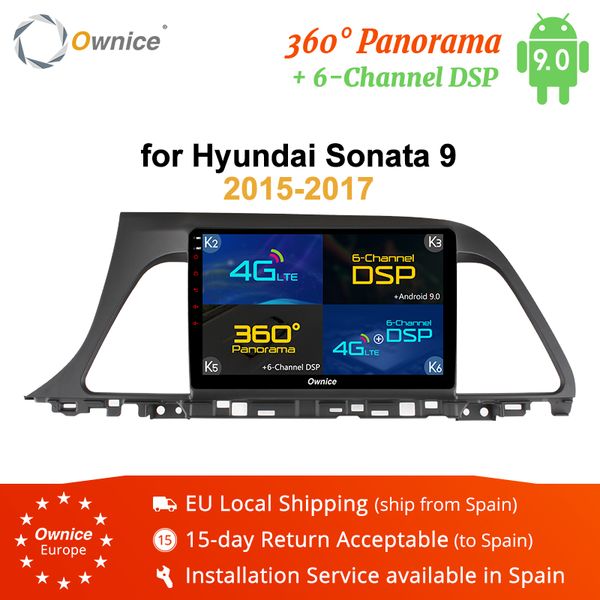 

ownice k5 k6 octa core 2 din android 9.0 car dvd player for sonata gen 9/sonata lf 2015 - 2017 car radio 4g let dvr