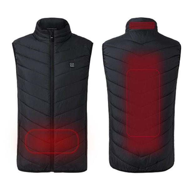 

2019 winter man women heating vest outdoor sports graphene electric heated vests usb safety intelligent thermostat, Gray;blue