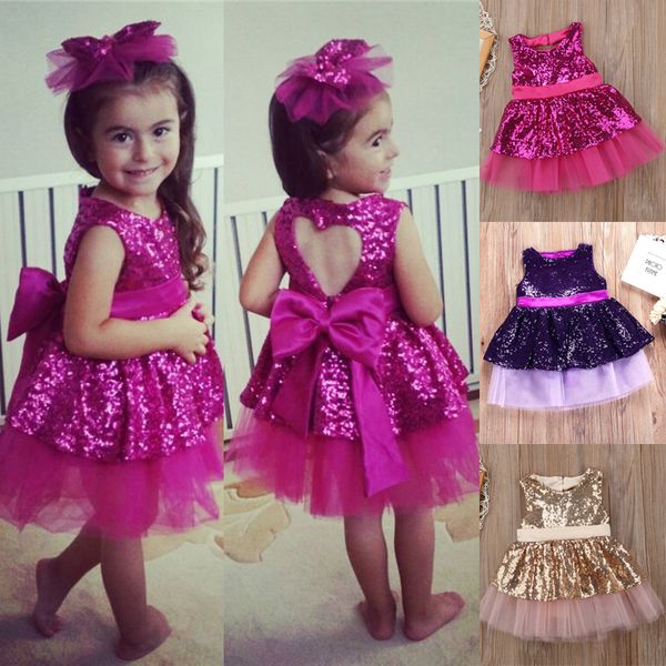 

sleeveless ball dress 3 colors baby girls princess dresses wedding bow evening dress tutu kids designer girls dresses jy351, Red;yellow