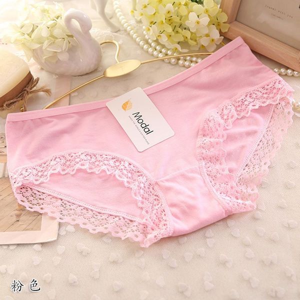 

plus size briefs for color cotton lingerie women's breathable panties girl comfort underwear low rise panty femme s1, Black;pink