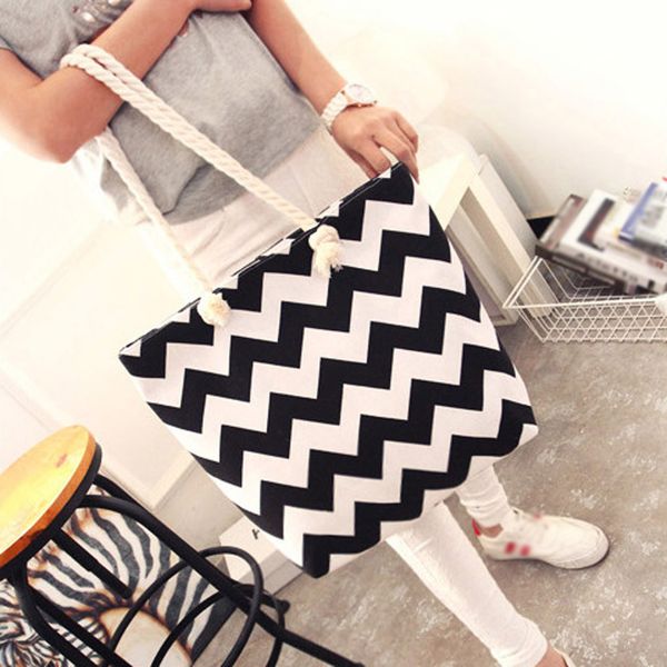 

bags for women fashion female canvas ethnic style shoulder bag printing handbag shopping bag salidas de playa para kj
