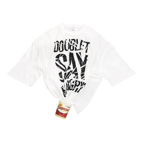 

mens designer t shirts doublet instant noodle packaging creativity slogan t-shirt high street fashion brand t-shirt casual clothes, White;black
