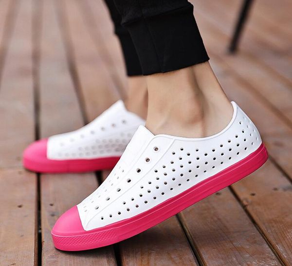 

summer men native jefferson fashion lovers hole shoe brand flat sandals casual native shoes beach sandals, Black