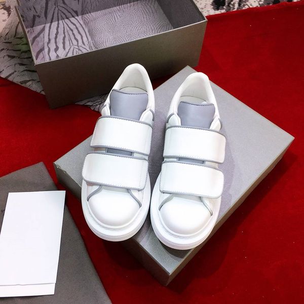

new designer women/men shoes white genuine leather flat bottom ing, Black