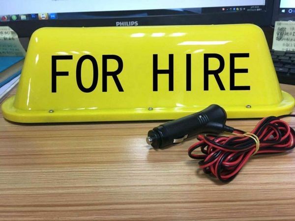 

такси 'for hire' light amber желтого знака led подключается к любому taxi meter cab топ для таксистов