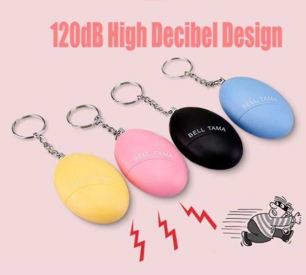 

2 pcs bell tama mini key chain personal alarm emergency self defense alarm keychains drop shipping