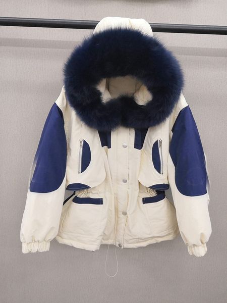 

Women down jacket winter jacket ladie real raccoon fur collar duck down 2019 female plu ize coat whole ale thicken, Black