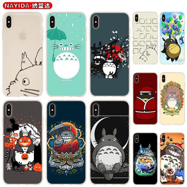 

soft phone case for iphone 11 pro x xr xs max 8 7 6 6s 6plus 5s s10 s11 note 10 plus huawei p30 xiaomi cover totoro