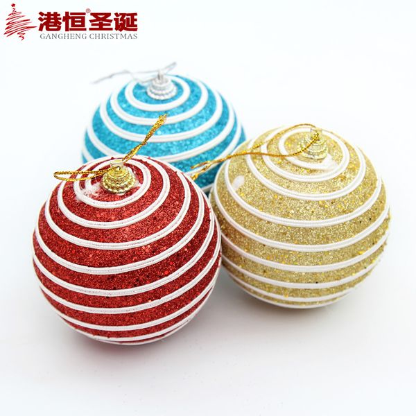 

sequins foam christmas ball 8cm (3.15") xmas tree twining cloth decoration balls party wedding ornament supplies mcb063