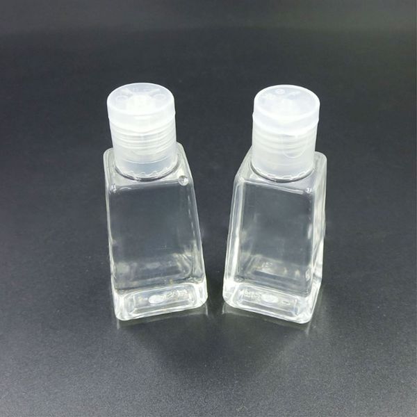 

30ml hand sanitizer gel bottle transparent liquid trapezoidal bottle pet sub-packing squeeze packing bottle hand soap dhl b1602