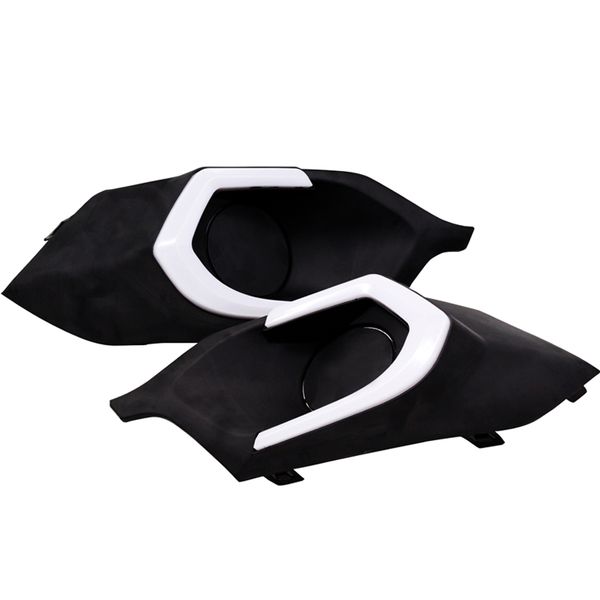 

2pcs/pair for mitsubishi pajero 2016 2017 cob daytime running lamp drl fog light auto styling white with yellow turn signal