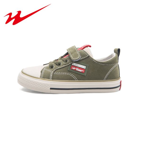 

double star children's shoes for boy's and girl's skateboarding shoes summer non-slip wear-resistant canvas kids, Black;red