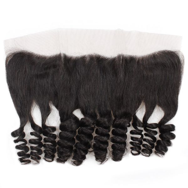 

emilee ear to ear loose wave lace frontal closure part vietnamese 13*4 human remy hair closure, Black