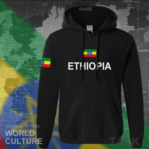 

ethiopia ethiopian hoodies men sweatshirt sweat new hip hop streetwear clothing sporting tracksuit nation 2017 country eth, Black