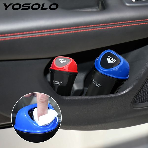 

yosolo car trash can ashtray auto door seat back visor trash bin car-styling garbage rubbish holder auto organizer storage box