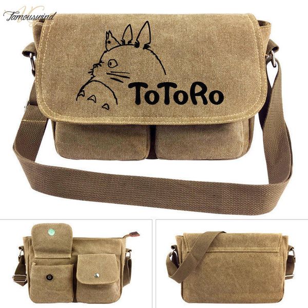 

anime my neighbor totoro messenger canvas shoulder bag teenagers cartoon tonari no totoro satchels school bags women handbags