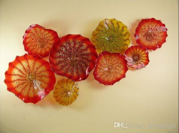 

italy designed modern art decoration glass wall plates home l decor blown murano glass wall decoration plates