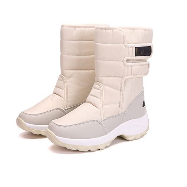

mid-calf boots women winter shoes woman 2019 wedge women's boots female winter ladies slip on platform bota women shoes, Black