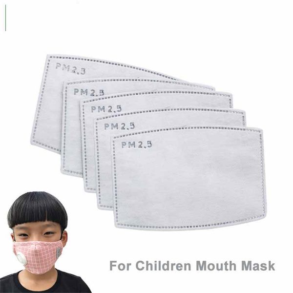 

children's pm 2.5 mask filter anti-fog haze and dust-proof square arc activated carbon filter dust protection filter