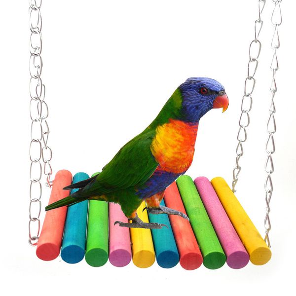 

middle and small size parrot gnaw toys suspension bridge swing suspension bridge plate swing sling chain swing group hair