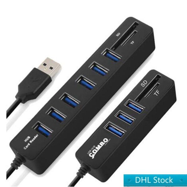 

stock new usb hub 3.0 multi usb splitter hub2.0 hab sd tf card reader multiple for computer lapuse