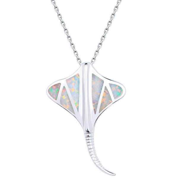 

kelitch 925 sterling silver necklaces statement chokers created opal birthstone fish pendant charm necklaces for women jewelry