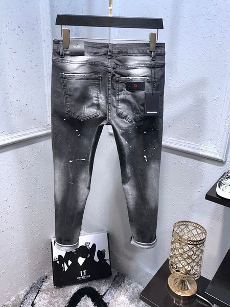 

new arrival mens designer jeans vintage fold tie dye style hole fashion mens jeans slim motorcycle biker causal mens hip hop pants, Blue