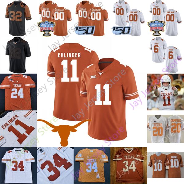 

custom texas longhorns football jersey ncaa college bijan robinson whittington joshua moore tarik black brenden schooler marcus tillman jr., Black;red