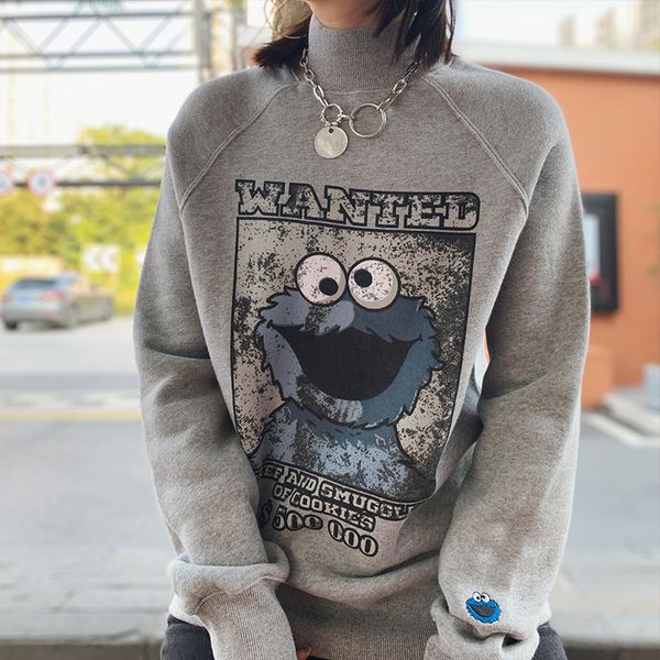 

2019 winter new fashion cartoon hoodie women warm long sleeve hooded sweatshirt harajuku hoodies loose funny female ropa mujer, Black