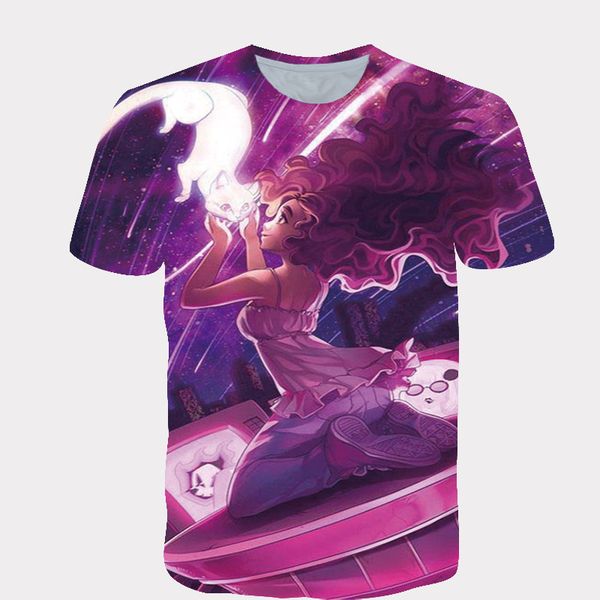 

3d print t shirt harajuk t-shirt sad blood anime men aesthetic fashion japanese male/women tee shirt for men tshirt, White;black