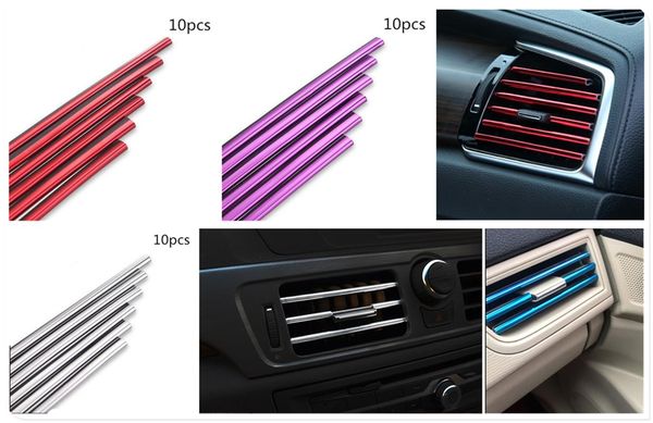 

10pcs car auto protection strip personality air conditioning outlet trim strip for i8 z4 x5 x4 x2 x3 m5 m2 x6 m6 640i 640d