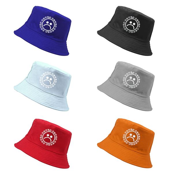 

new fishman hat summer vintage black bucket hat sad boys men women hip hop fishing cap sprots panama sun hat, Blue;gray