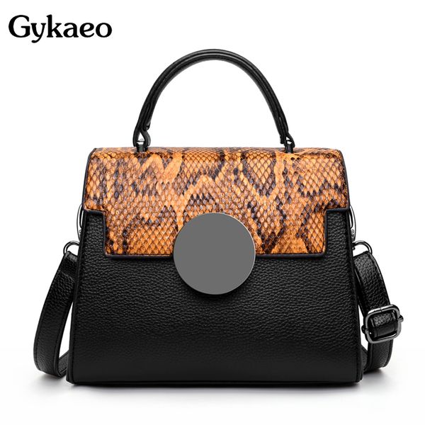 

gykaeo fashion serpentine pattern tote bags handbags women famous brands pu leather small shopping shoulder bag ladies hand bags