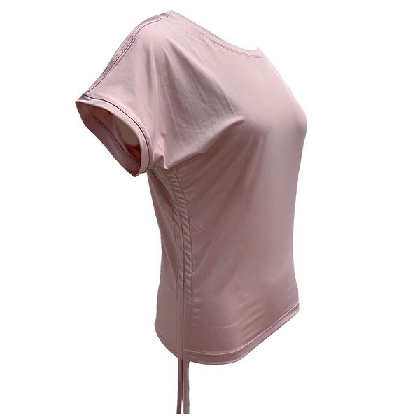 

gym speed dry short sleeve women's fitness training half sleeve stretch tights running t-shirt yoga top, Black;red