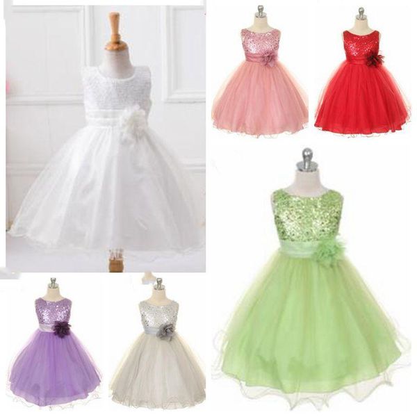 Vestiti per bambini Ragazze Abito da ballo da sera Junior Senior Teens Costume Abiti con paillettes Abito da principessa da sposa floreale Occasioni formali CZYQ4884