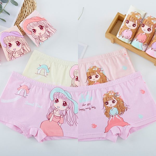 

big promotion cotton underwear and shorts cartoon girl mid-waist boxer underwear double-layer 4-12 years old children's boxer shorts, Camo