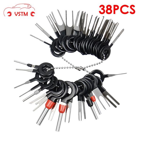 

38pcs car terminal removal tool electrical wiring crimp connector pin extractor kit automobiles terminal repair hand