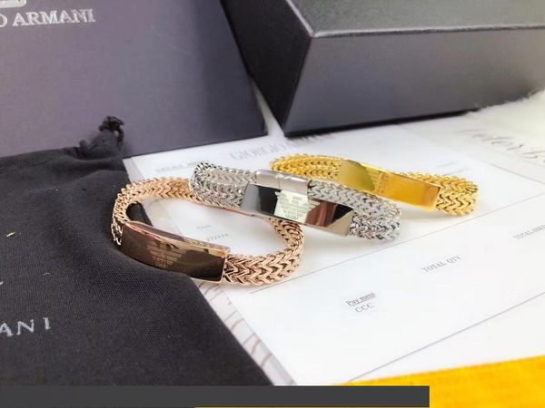 

совершенно новая мода ювелирные изделия из нержавеющей стали роскошные браслеты браслеты pulseiras браслеты для мужчин и женщин нет коробки, Golden;silver